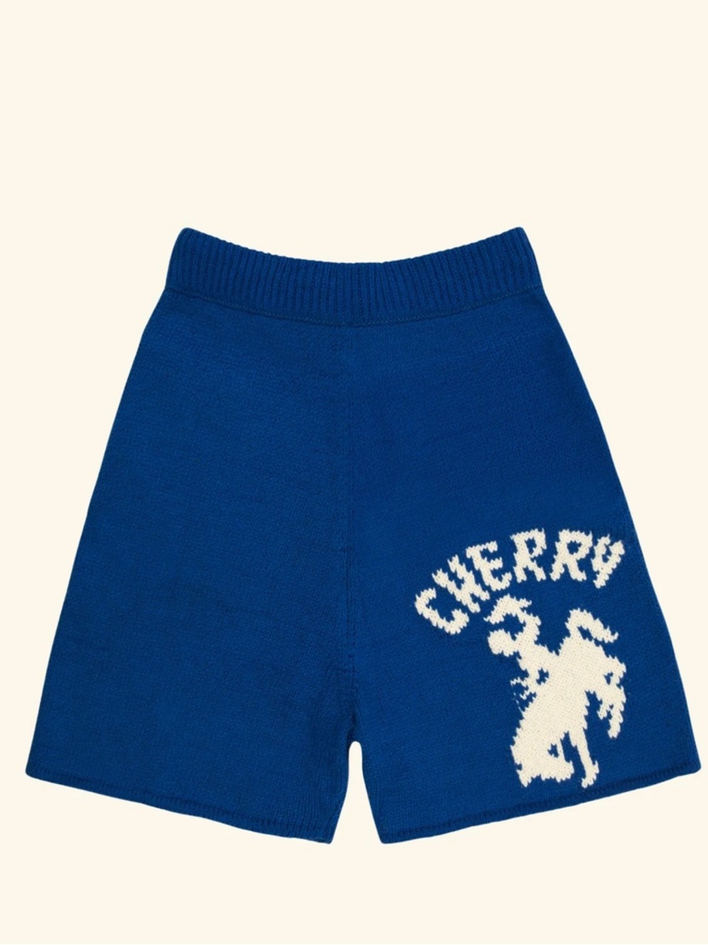 Cherry LA Knit Western Shorts color Royal blue size Medium